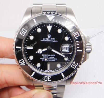 High Replica Rolex Submariner Mens Watch Black Ceramic Bezel 16610 LN